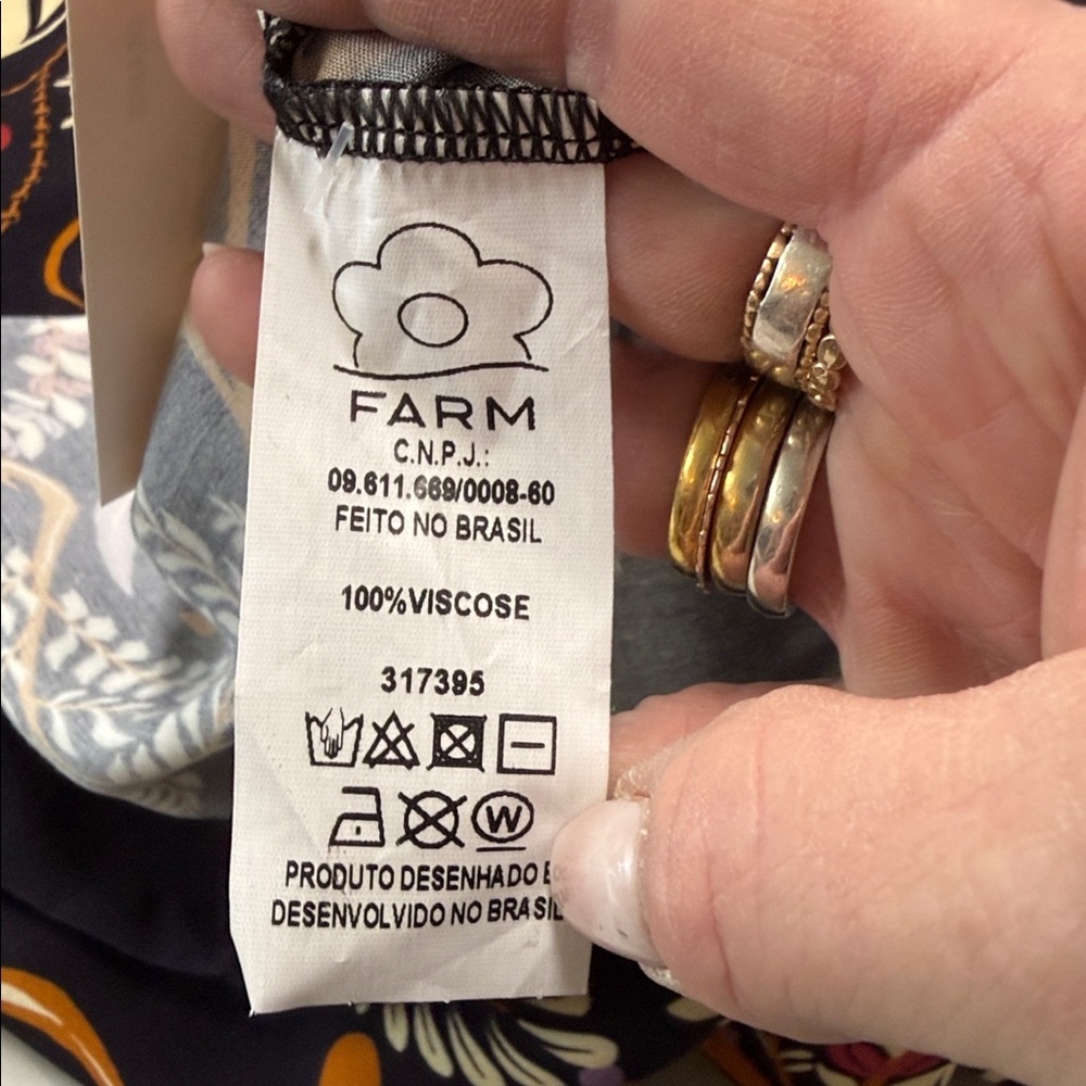 Farm Rio NWT Vestido Floral Shirt Dress Kimono Sleeve Size XL - Picture 12 of 12